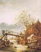 A Winter Scene with an Inn Ostade, Isaack Jansz. van